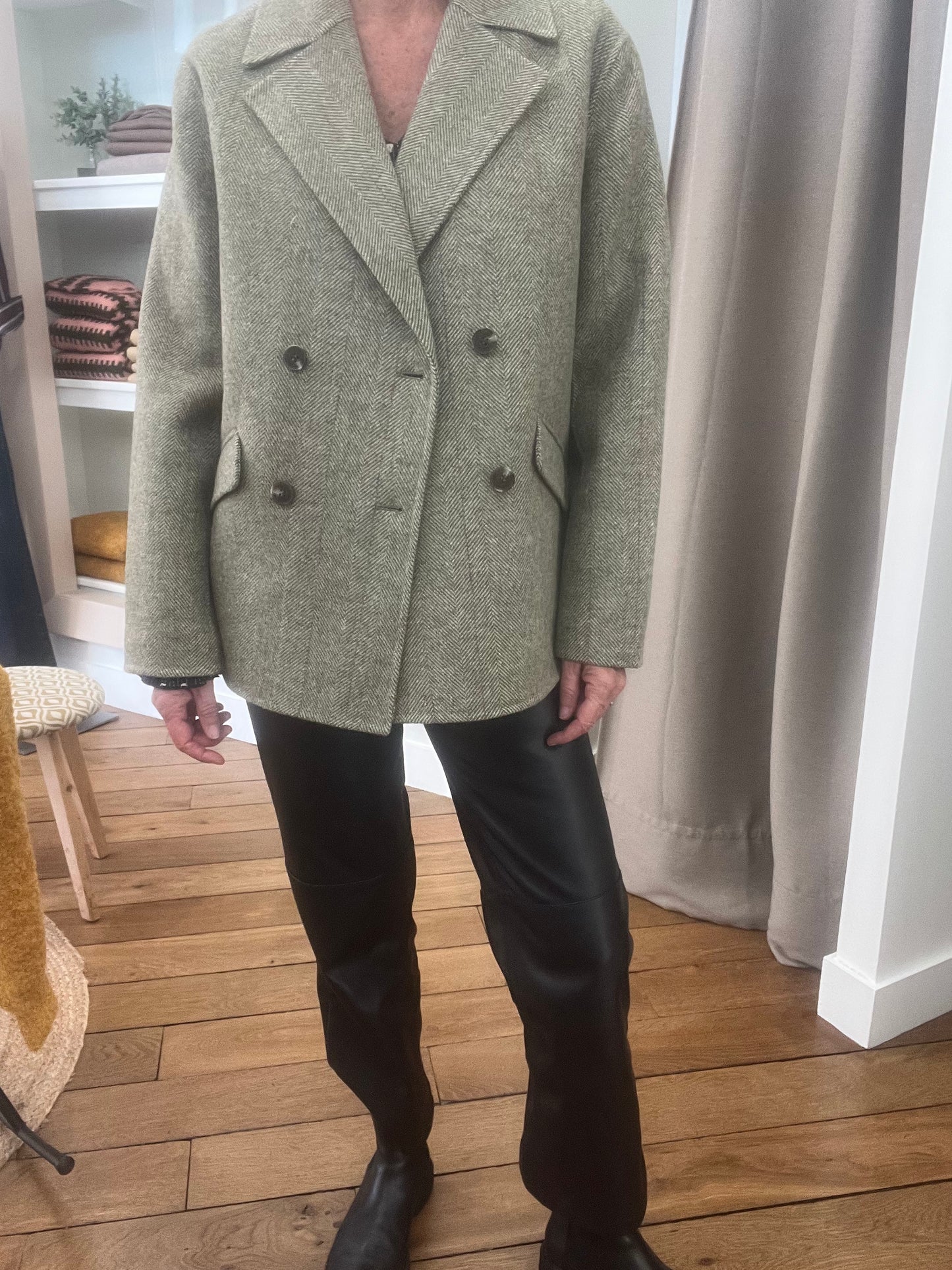 Manteau court croisé "LE LONDON"