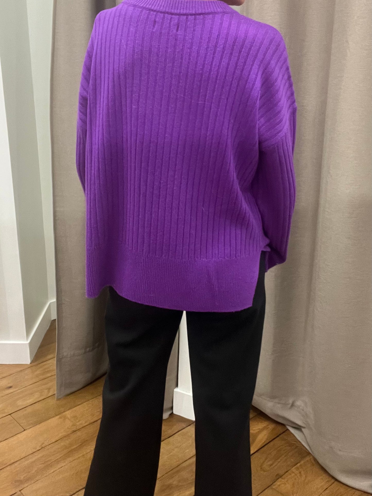 Pull Aristou violet DES PETITS HAUTS