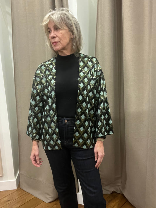 Veste kimono sequins